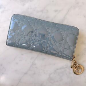 Lady Dior Cannage continental Wallet in Patent